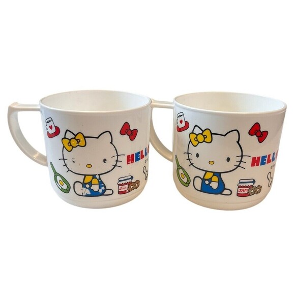 Sanrio Hello Kitty Cup Mug Daiso 8oz Lot Of 2 One Has Some As Pictured - Picture 3 of 5